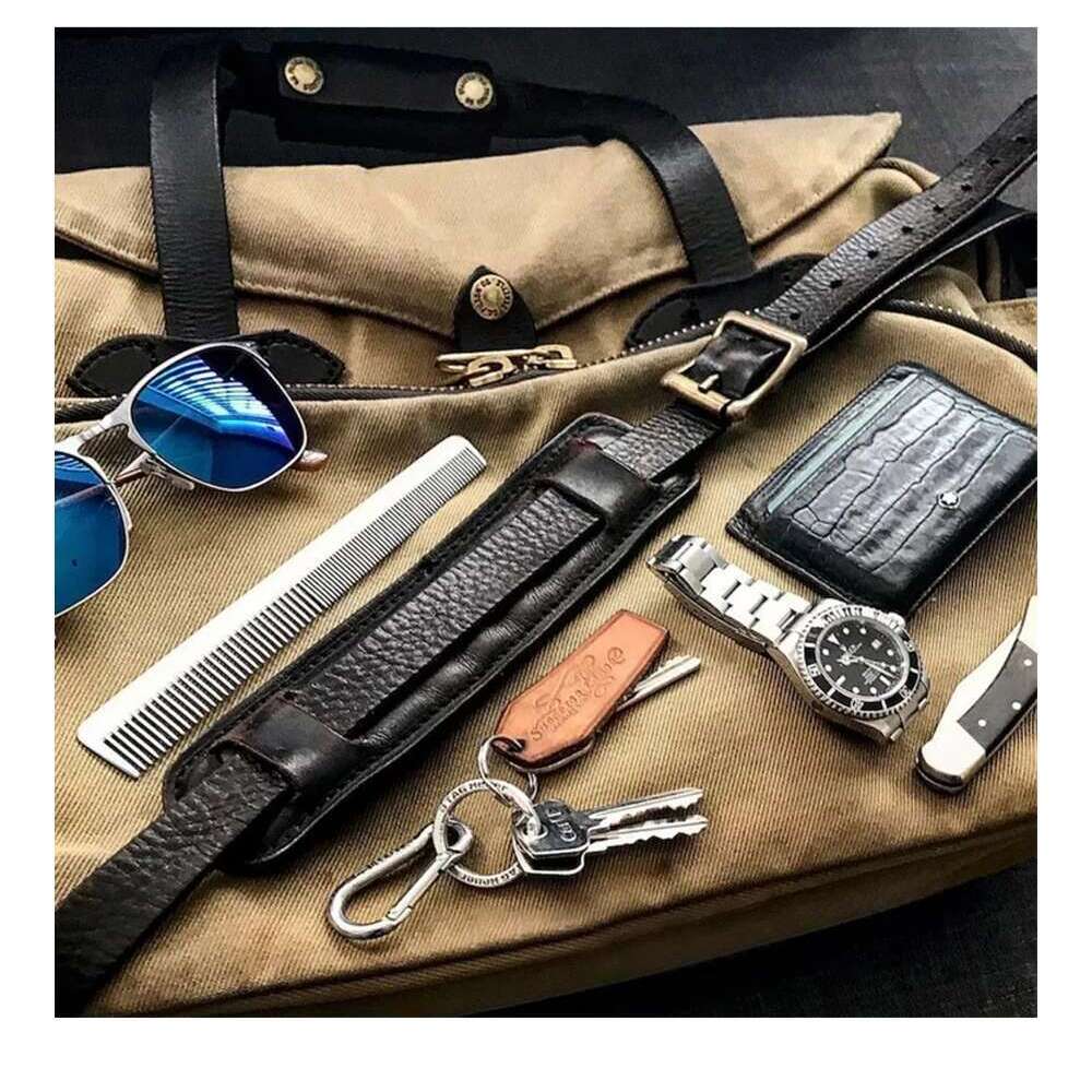 Tailor Brando 70258 American Heavy Canvas Size 39*34*9Cm Saddle Leather Shoulder Strap Business Computer Bag