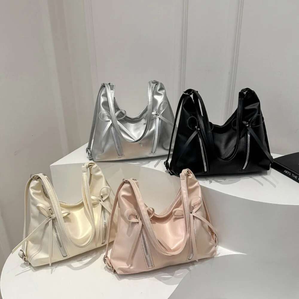 Hot Sale Large Capacity Shoulder Casual PU Leather Totes Bowknot Retro Underarm Sexy Messenger Bag