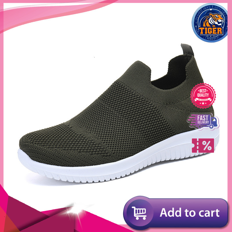 Ddmytiger One Step Women S Mom Summer Flying Weave Breathable Single Lightweight Soft Sole Elderly Mesh Sports Shoes Outdoor Shoes