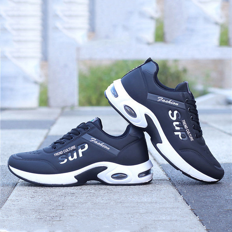 Spring And Autumn New Leather Surface Air Cushion Student Fashion Casual Shoes Outdoor Trendy Breathable Sports Men S Shoes Ddmysaturn