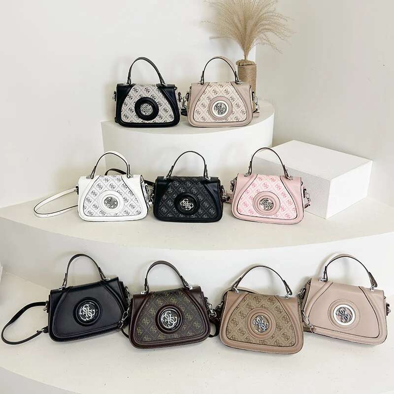 Stylish Vintage Letter Crossbody Bag Elegant Leather Tote Minimalist Designer Handbag For Casual Commuter Women Purse