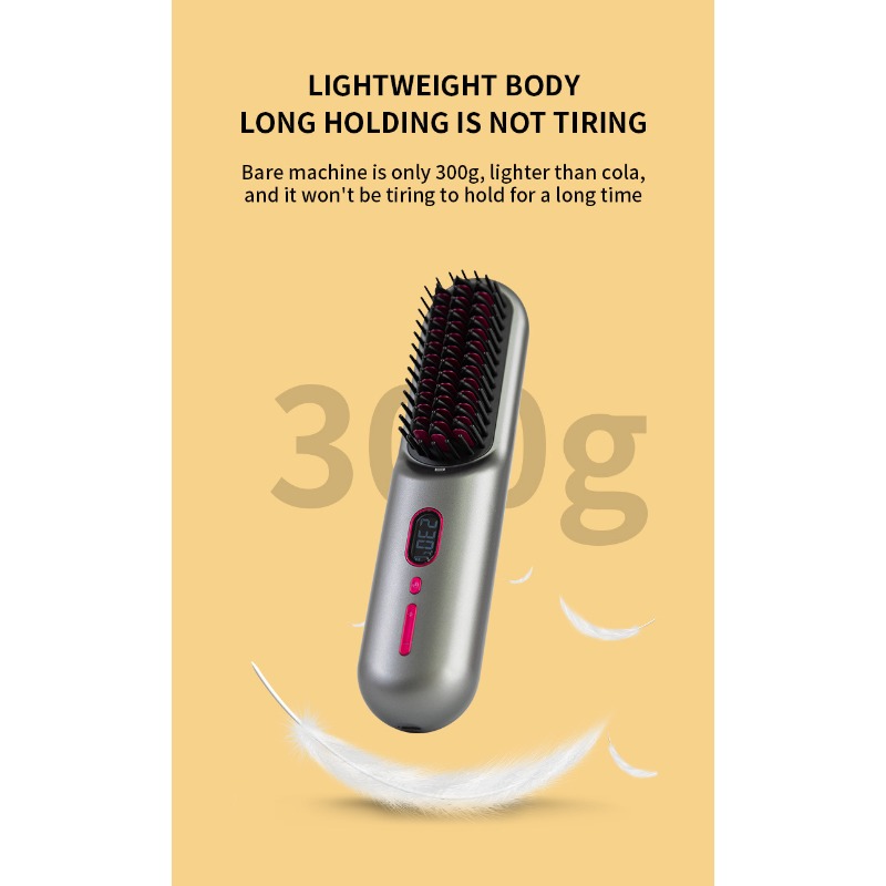 RechargeableAnti ScaldFast Heating Mini Straight Hair CombSuitable for Outdoor Station Wagons