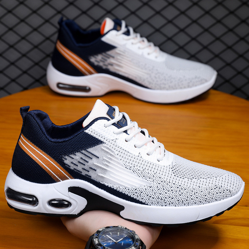 Men S Spring Air Casual Shoes Cushion Soft Bottom Sports Single Shoe Flyknit Shoes For Men Ddmysaturn