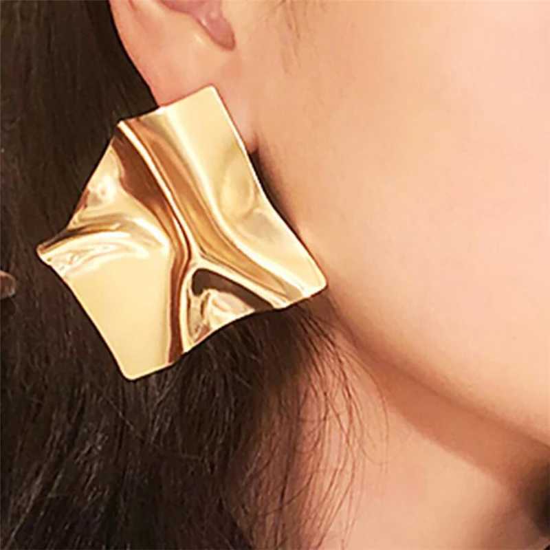 2024 Vintage Earrings Large for Women Statement Earrings Geometric Metal Pendant Earrings Trend Fashion Jewelry Y250510