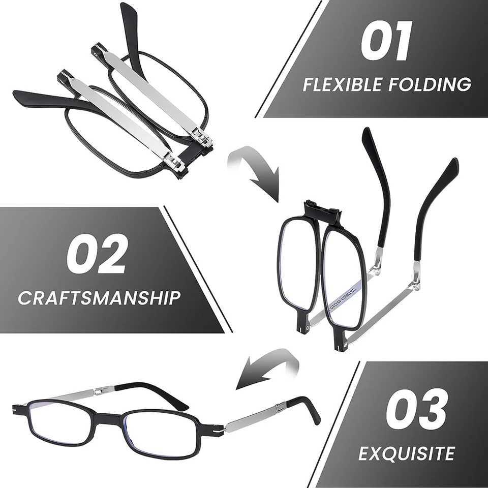 Mini Folding Reading Glasses Men Women Foldable Pocket Presbyopia Reader Hyperopia Eyewear diopter +1.0---+4.0 W250513