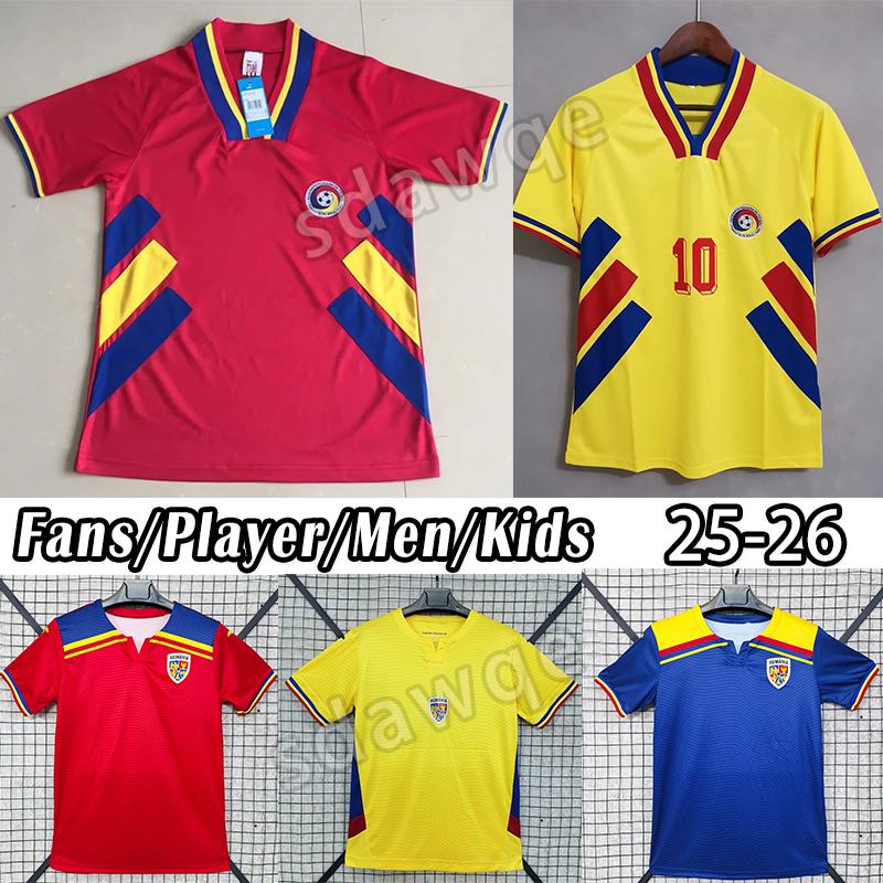 vintage soccer 1994 retro HAGI Romania 2024 2025 2026 football shirts 94 95 MUNTEANU DUMITRESCU RADUCIOIU romanian classic jersey