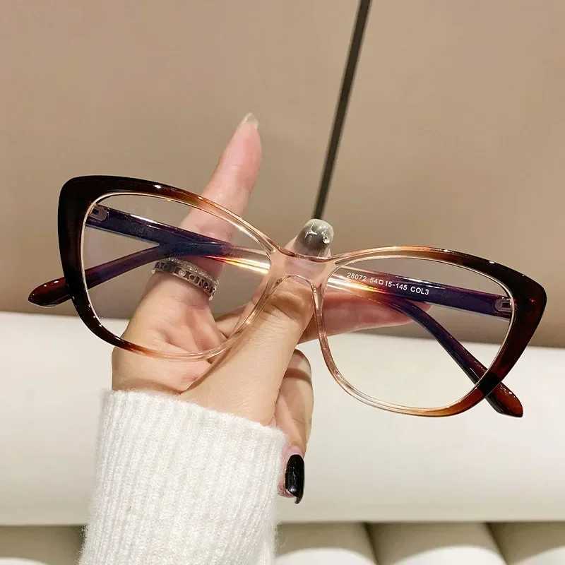 Anti Blue Light Transparent Eyeglasses Vintage Cat Eyes Frame Reading Glasses High-end Tortoiseshell Color Presbyopia Glasses W250513