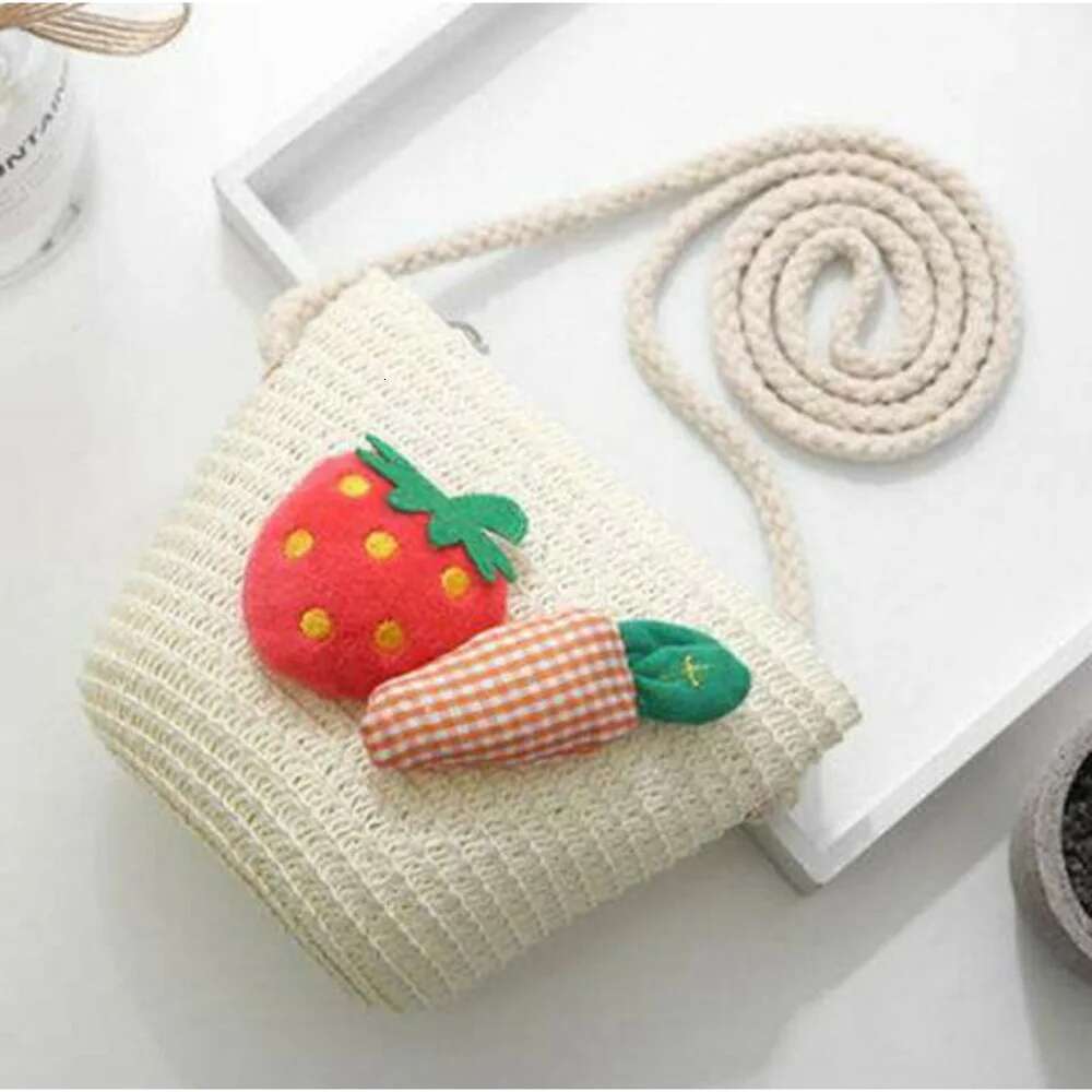 Children's Weave Cross Bags Fashion Straw Shoulder Bag For Girls Made From Natural Materials