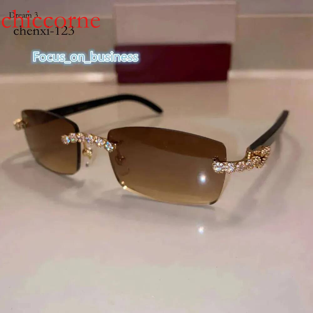 iced out rimless sunglasses detroit style black buffs bussed down hip hop glasses for rappers personalised