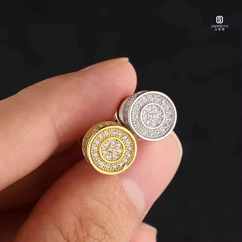 Wholesale Price Hiphop Iced Out GRA Moissanite Diamond Sterling Silver Stud Earrings