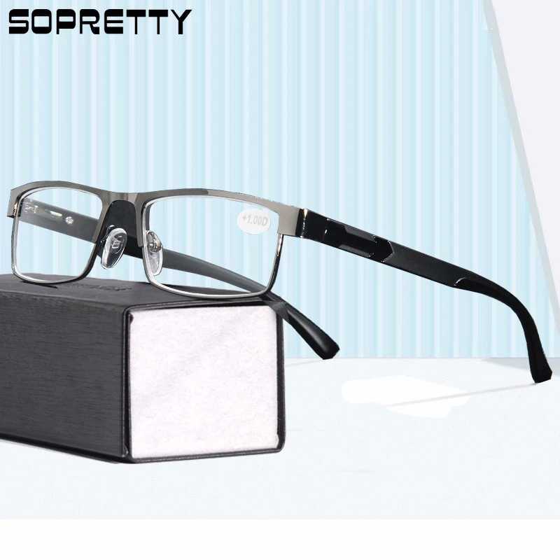 High Quality Titanium Alloy Reading Glasses for Men with Number Womens 12 Layer Coated Folding Eyeglasses Book (BlackGun) W250513