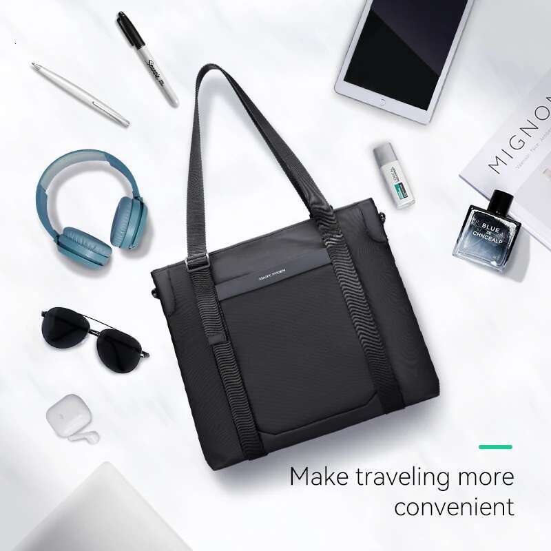 Mark Ryden Multifunctional Leather Messenger Bag Black Crossbody Large Capacity Stylish Men Shoulder Bag Men