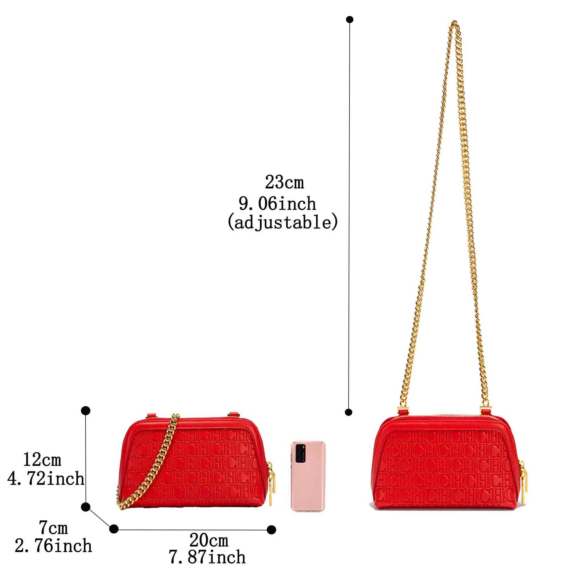 CHCH Womens Shoulder Bag New Mini Shell Bag Simple Metal Chain Bag Z250512
