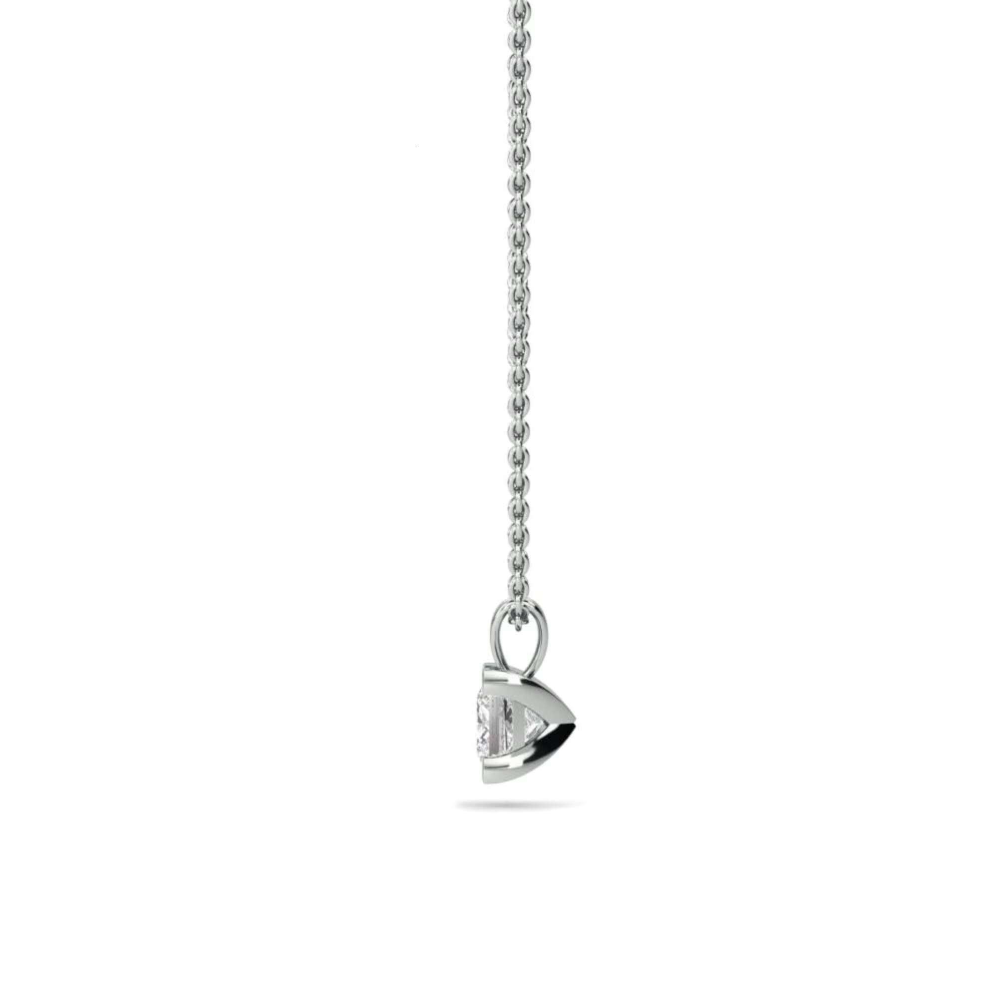 Princess Cutting Laboratory Growth Channel Inlaid Pendant Necklace Classic Style Discount