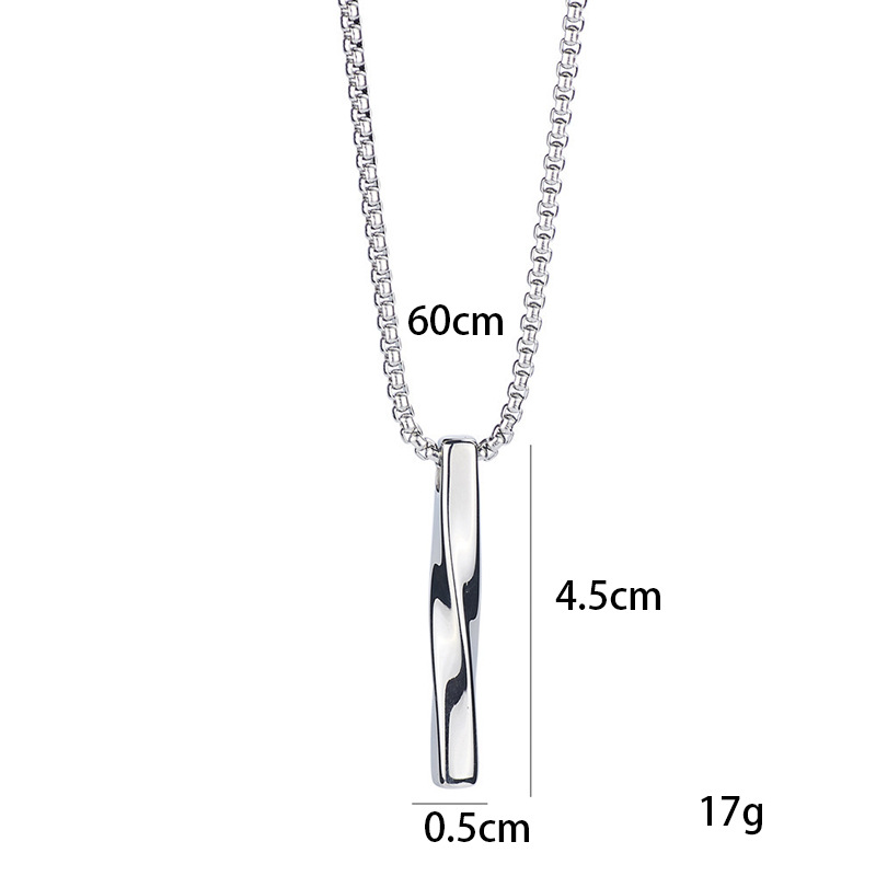 3color 60CM European and American Fashion Jewelry Men's Necklace Hardware Jewelry Necklace Pendant