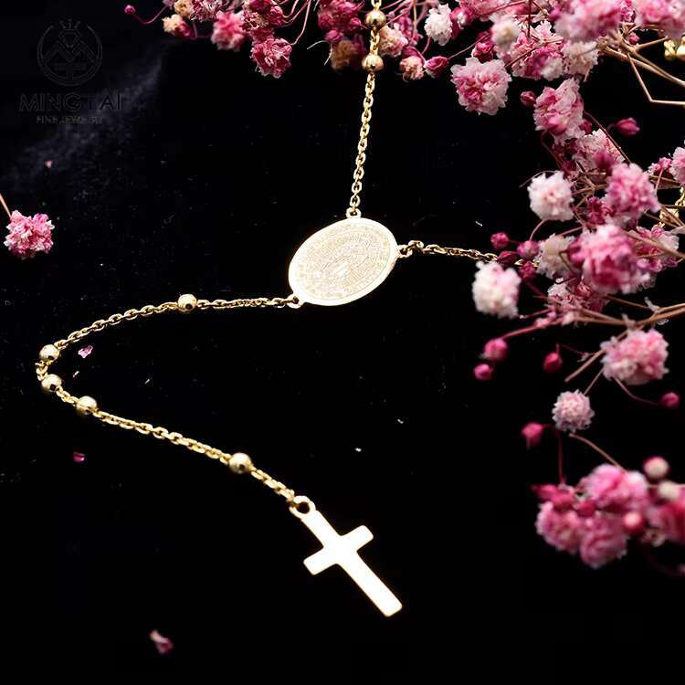 32.0 inch long fashionable and exquisite cross pendant sier necklace, women's gold necklace