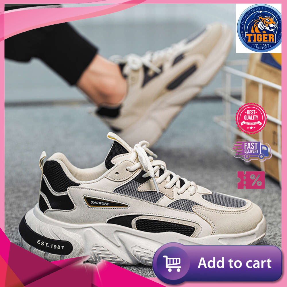 Ddmytiger Sole Versatile Thick Clunky Sneaker For Men New Trend Mesh Lace Up Breathable Casual Sports Shoes Increased Soft Soles Outdoor Shoes