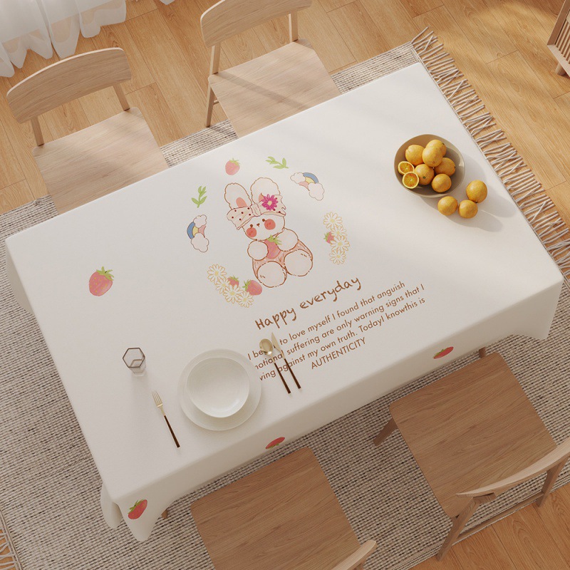 A897 tablecloth waterproof and oil-proof washable rectangular tablecloth coffee table mat tablecloth light luxury