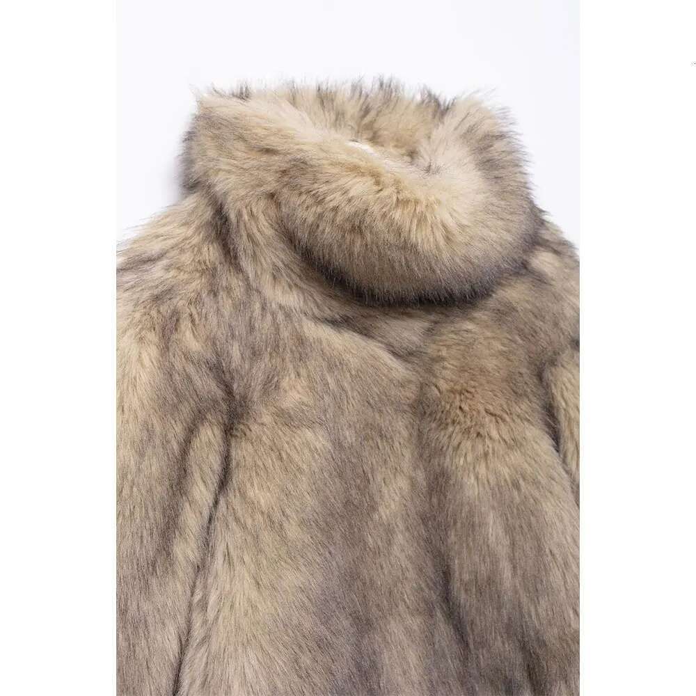 DUOPERI Women Fashion Winter Faux Further Pullover Hoodies Outifts High Collar Female Chic Lady Casual Coat Jacket Mujer Designer
