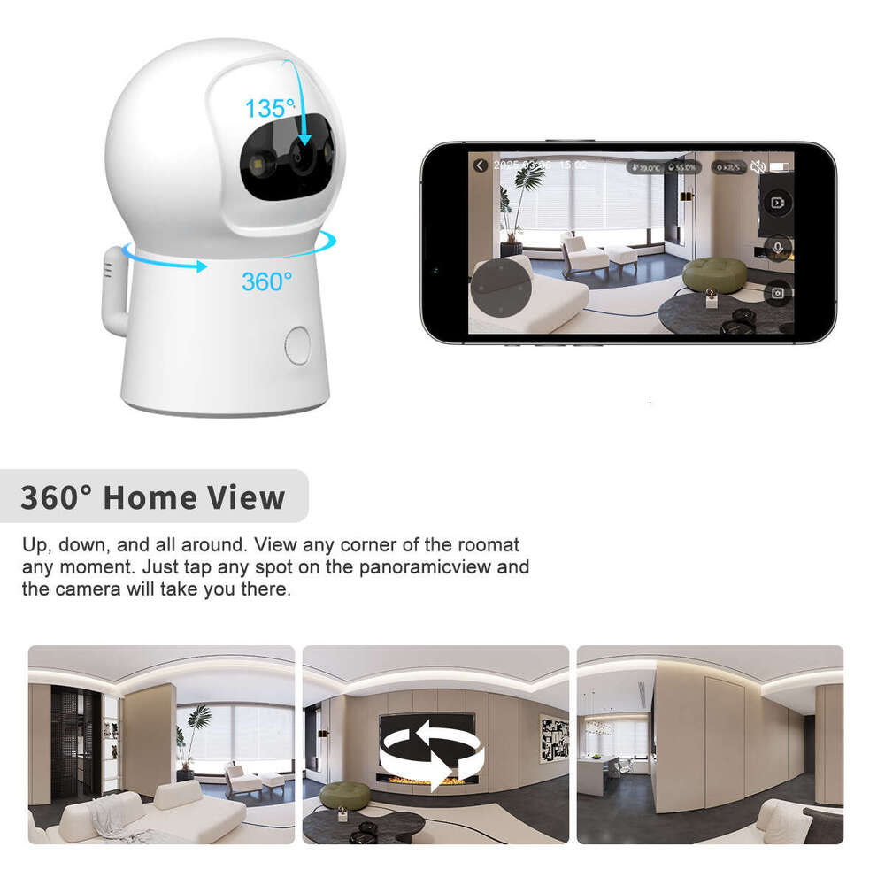 2K Graffiti 4MP Monitor Baby Care WIFI Monitoring Camera Home Children Temperature and Humidity