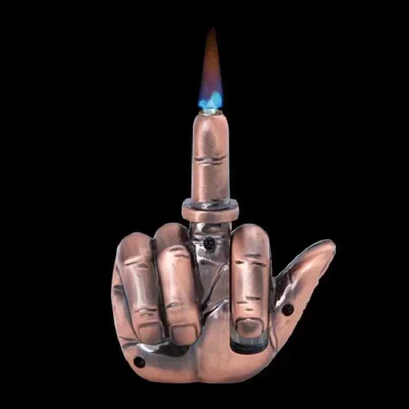 Intelligent Voice Fun Toy Cigar Lighter With Torch Metal Windproof Cigarette Lighter Windproof Smoking Accessories Fun Gift Y250513