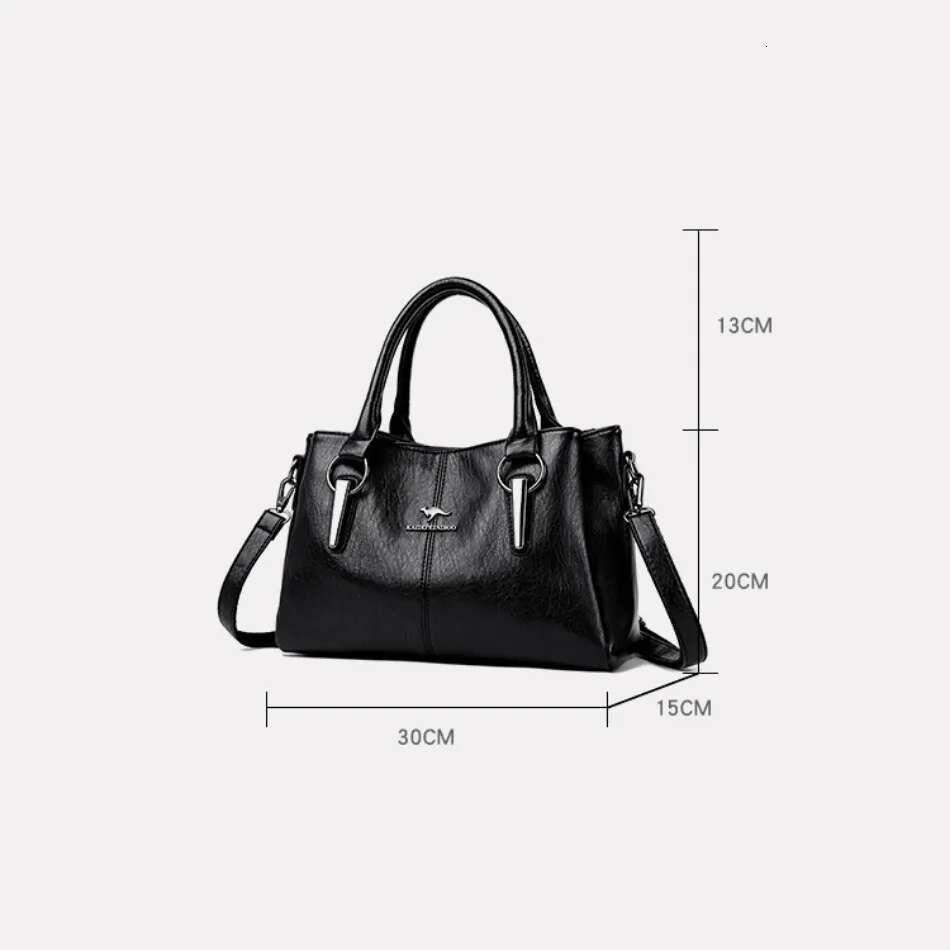 2024 Genuine 3Layers High Quality Soft Leather Ladies Shoulder Crossbody Bags For Handbags Women Designer A Main