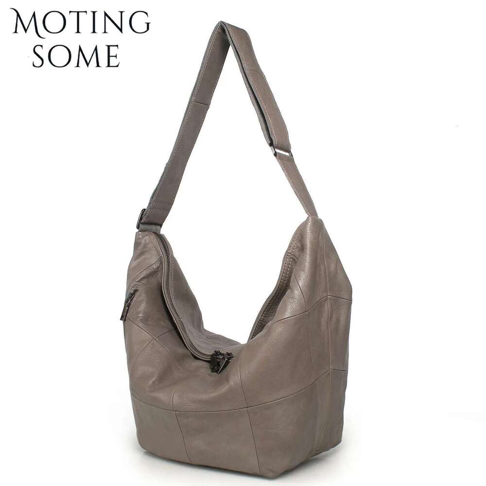 Motingsome Hobos Bags Women Shoulder Handbag And Genuine Leather Casual Tote Fashion Lady Shopping Daily Purses