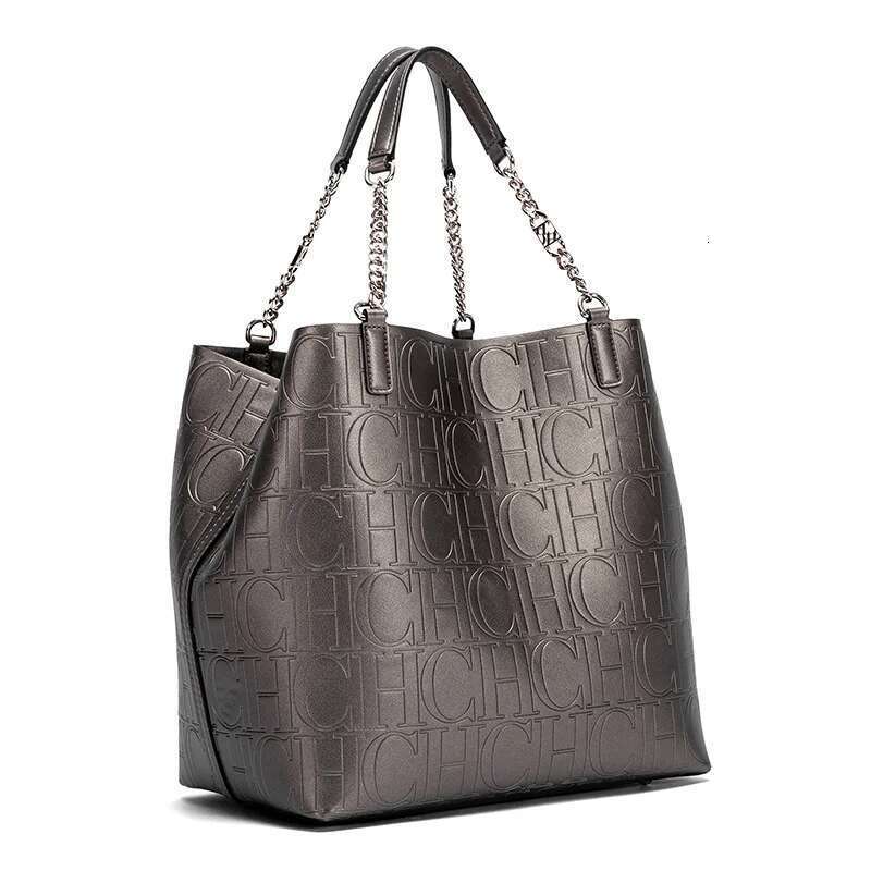 CH Ladies Versatile Superior Sense of Solid Colour Women's Large-capacity Tote Bag Simple Daily Fashion Style