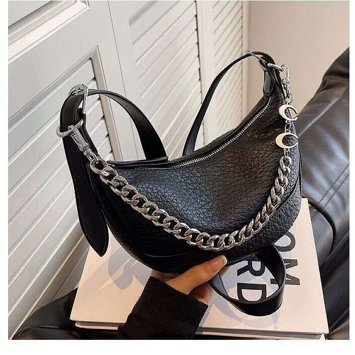 genuine leather high-end western-style 2025 new casual versatile armpit exquisite super hot dumpling bag