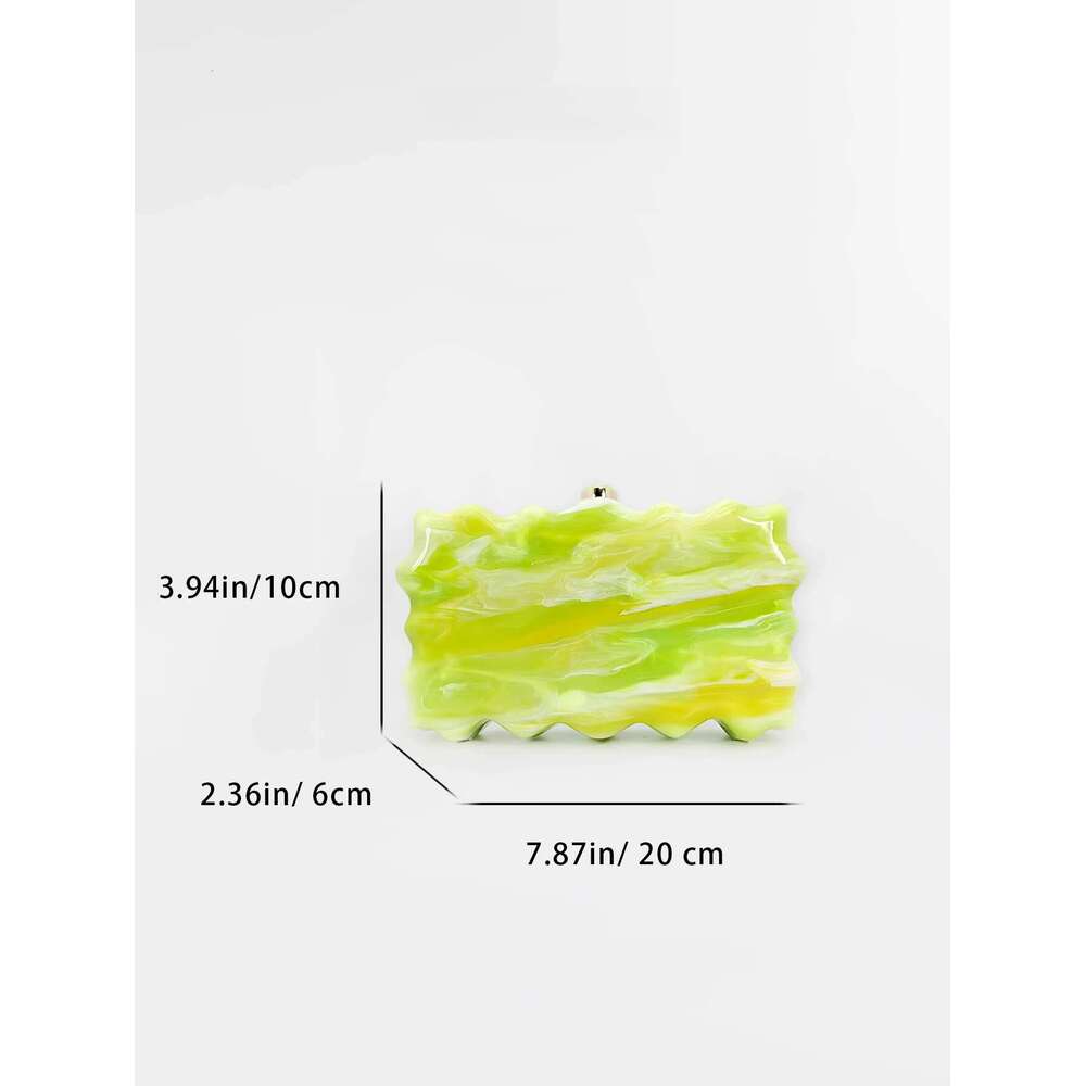 European And American Marble Wave Shell Box Square Mobile Phone Hand Crossbody Small Versatile New Banquet Party Wedding Fashion Trendyy Color Pattern