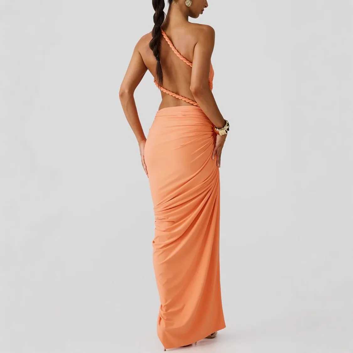 Womens Irregular Sexy Backless Hemp Rope Slit Dress for Spring/summer 2025XJ250514