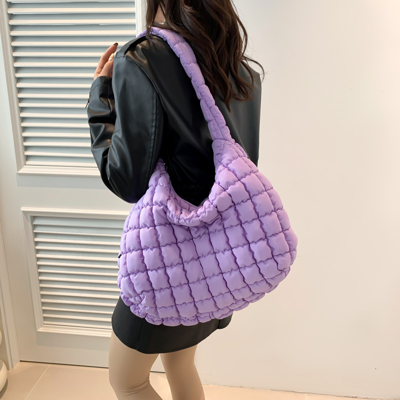 Folded Cloud Fashion One Shoulder Handheld Dumpling Large Capacity Down Cotton Underarm Women's Bag