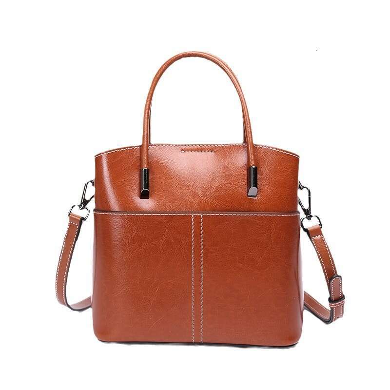 2025 New High-End, Fashionable Versatile Leather Bucket Casual And Simple Women's Handbag, Single Shoulder Crossbody Bag, Trendy
