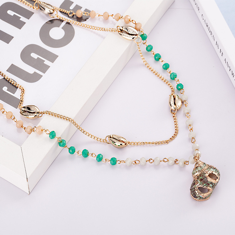 Crystal Chain Multi layer Alloy Necklace for Direct Sale Cross