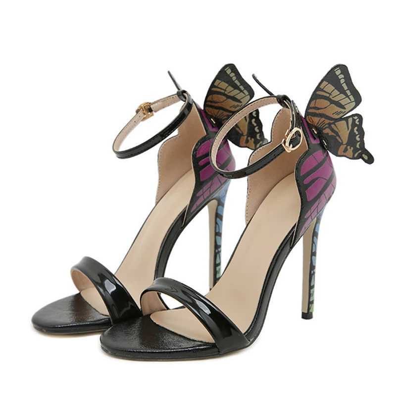 Similar Summer Fashion Dimensional Butterfly Designer Sandals Women Sexy Open Toe Gold High Heels Wedding Banquet Shoes Sandals W250514