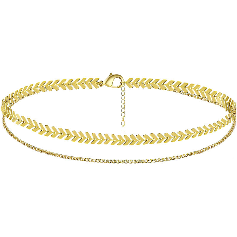 Personalized metal thick double layered ankle chain accessories for women's summer beach fashion