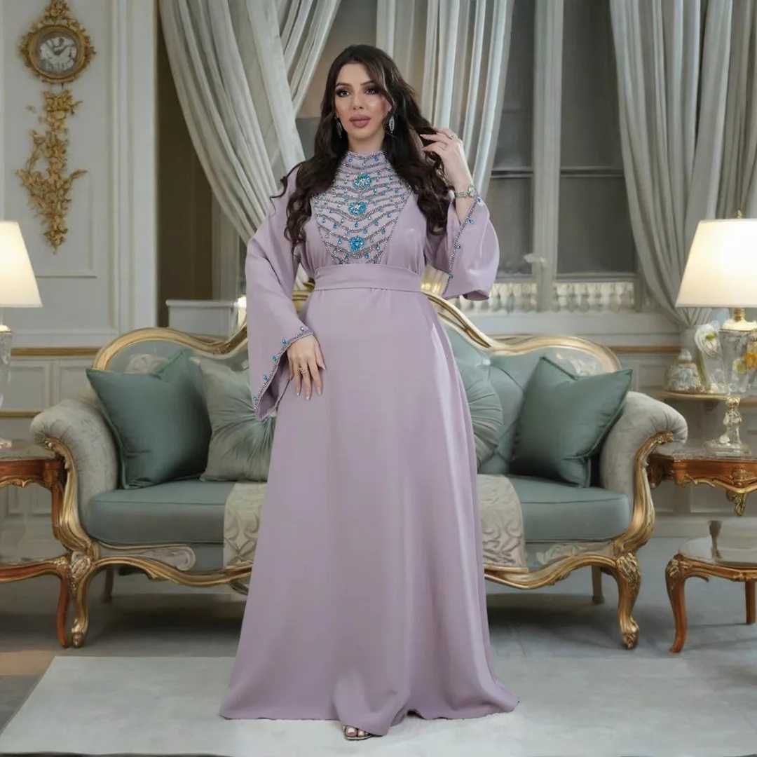 Elegant Dubai Luxury Diamonds Abaya Women Muslim Evening Party Dress Turkey Kaftan Eid Djellaba Ramadan Islam Jalabiya Vestidos X250514