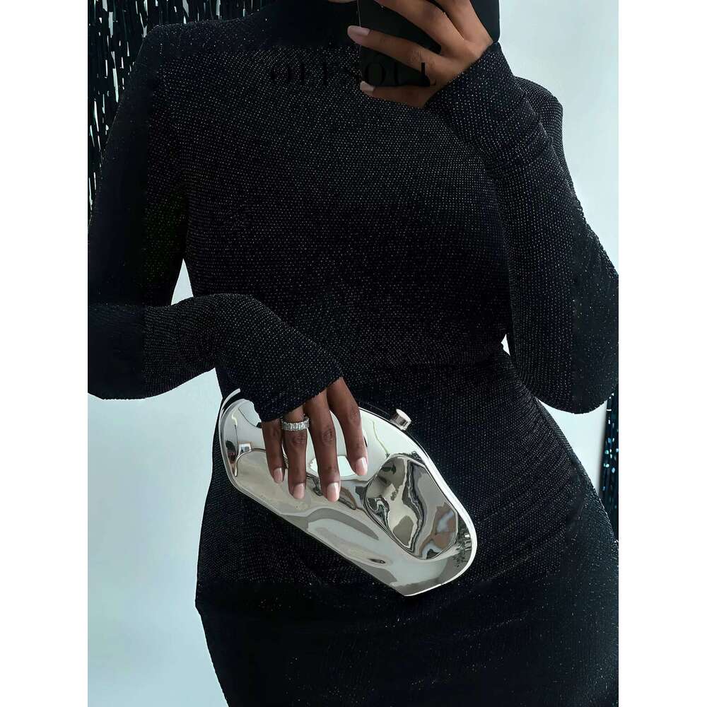 French Metal Style Acrylic Special-Shaped Stone Clutch Versatile New Banquet Party Wedding Elegant Fashion Exquisite Sweet And Cool Sexy Bag, Unique D