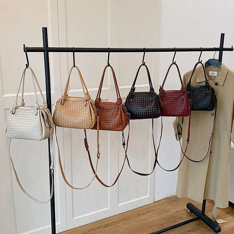 2025 New Hand-Woven Bucket For Women, Large-Capacity Hand-Held Shoulder Crossbody Bag