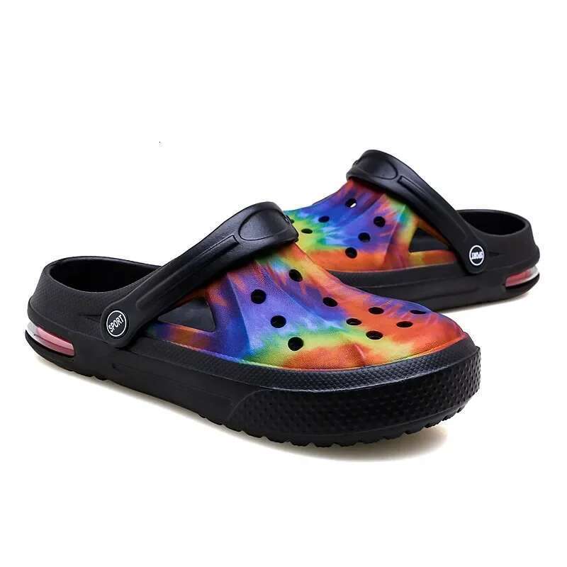 Summer Camouflage Graffiti Clog for Men and Women Air Cushion Sandals Clogs Garden Slippers Men's Outdoor Casual Shoes