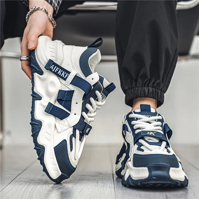 2025 new designer casual shoes suitable for men's thick soled mesh breathable casual sports shoes outdoor sneakers
