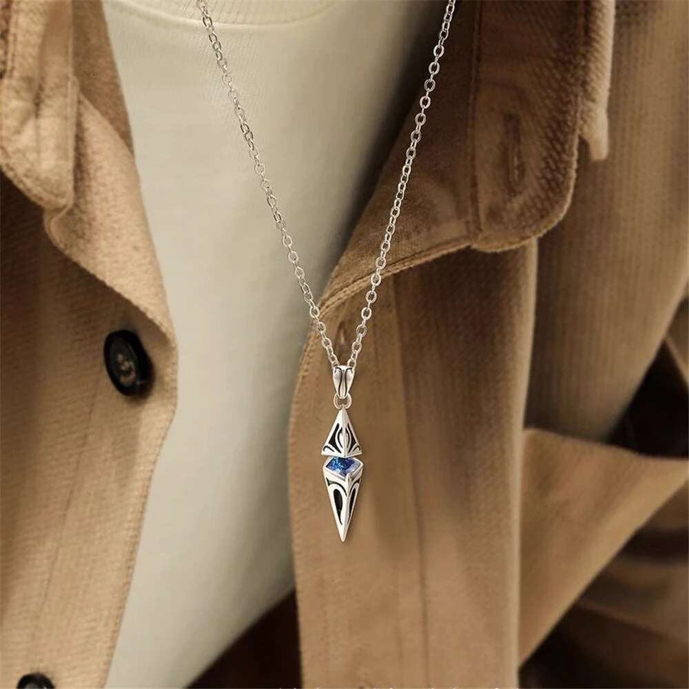 Retro Sier Plated Star Mans Necklace Versatile Copper Sparkling Zircon Clavicle Chain For Women Wedding Jewelry Female Gifts
