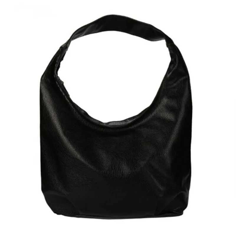 PU Leather Soft Handbag Large Capacity Wen Messenger Bag Black Ladies Shoder Bags For Wen Solid Color Zipper Bags Z250514