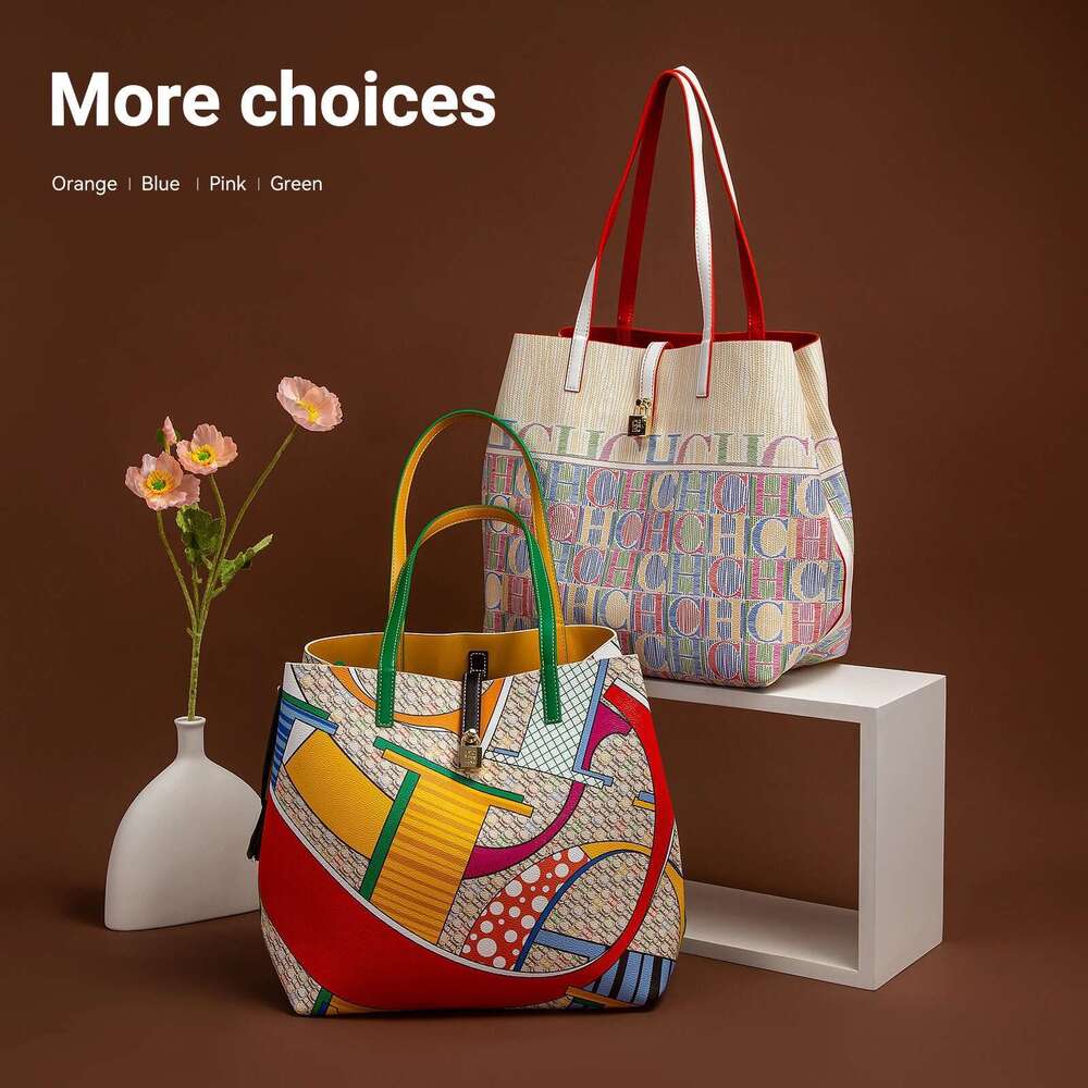 chch tote new large capacity printed business commuter womens shopping mother bag 250514
