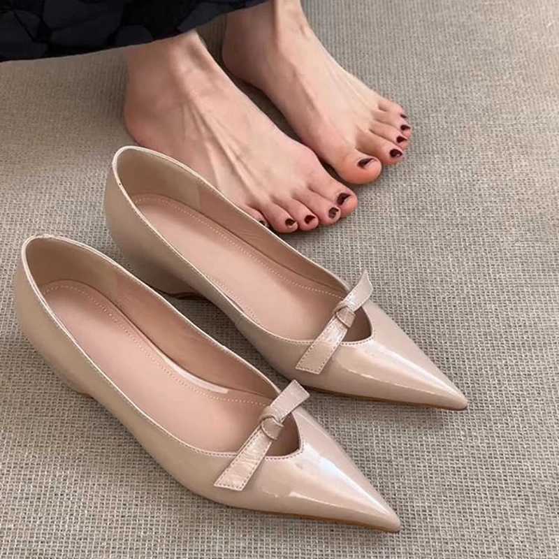 Sring Autumn Women Mary Jane Shoes Fashion Butterfly-knot Dress Shoes Ladies Concise Outdoor Slip On Leather Shoes W250514