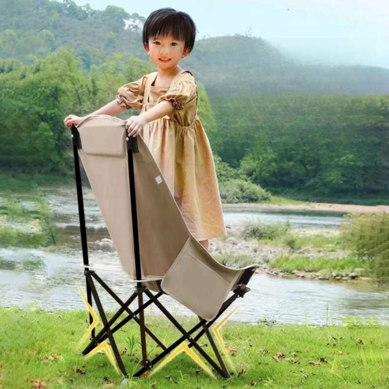 Moon Outdoor Folding Camping Chair Portable Fishing Picnic Sketching Backrest