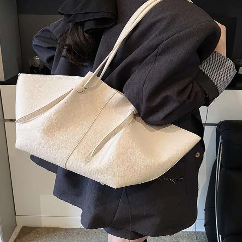 Fashion Shoulder Bags For Women Soft PU Leather 2-In-1 Big Capacity Shopper Tote Set 2025 Designer Handbags