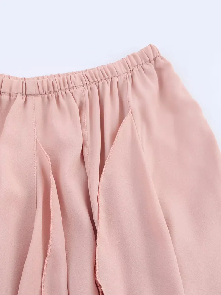 Womens Clothing European and American style slim high waist irregular layered decorative skirt 250514