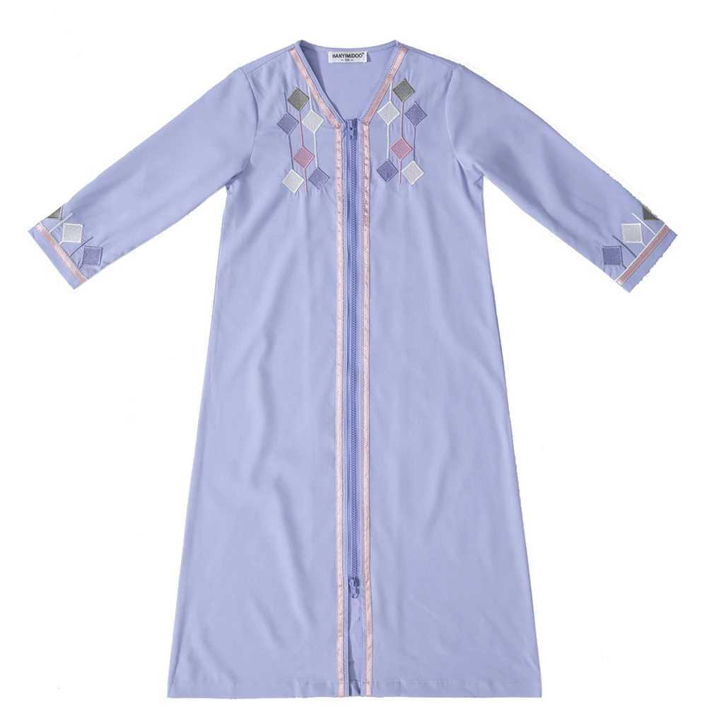 Moroccan Kids Girls Muslim Embroidery Abaya Long Slve Maxi Dress Turkey Arabic Kaftan Islamic Prayer Gown Robe Robes Clothing X250514