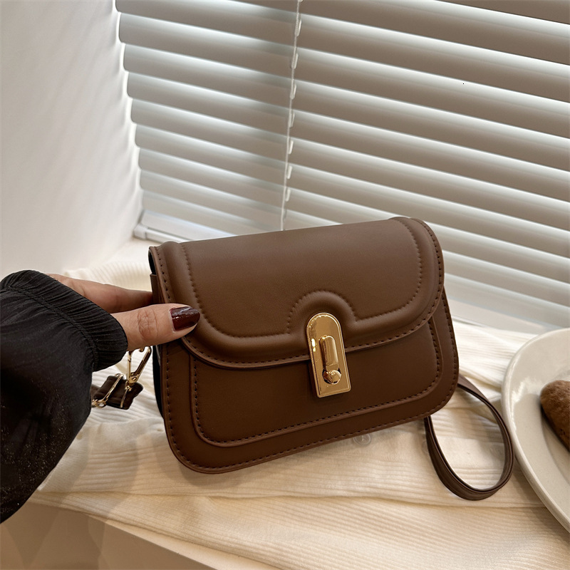 Free Delivery Designer Bag Texture Lock For Women 2025 Autumn/winter Shoulder Bag Premium Simple Commuter Underarm Small Square Bag Luxury Bag